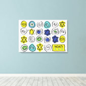 CIRKELS EN VIERKANTEN Bar Mitzvah Inloggen Board Canvas Afdruk (Insitu (Houten vloer))