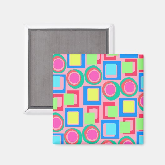 cirkels en vierkantjes magneet (Voorkant / Achterkant)
