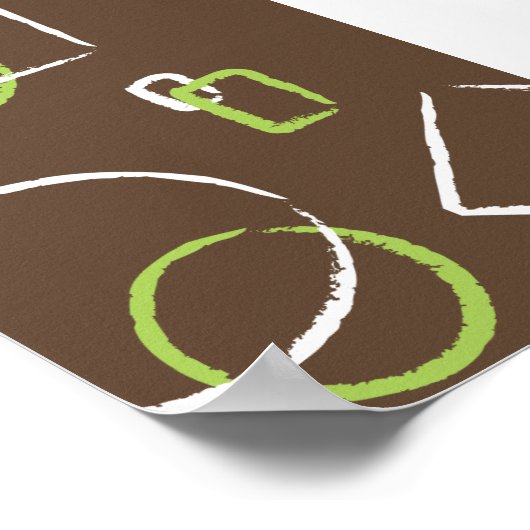 cirkels en vierkantjes poster (Hoek)