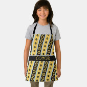 Cirkels Geel Zwart Minimaal Patroon Schort (Insitu)