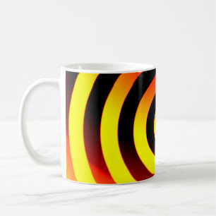 cirkels geometrische achtergronden patroon in kleu koffiemok