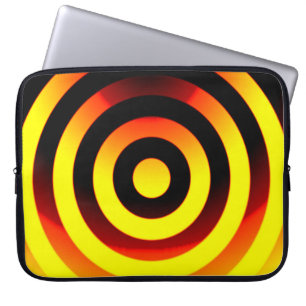 cirkels geometrische achtergronden patroon in kleu laptop sleeve