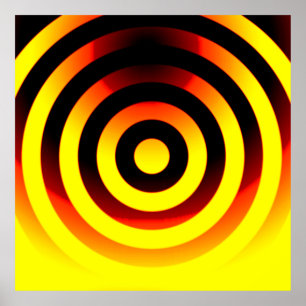 cirkels geometrische achtergronden patroon in kleu poster