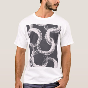 Cirkels Geometrische naadloze zwarte achtergrond T-shirt
