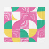 cirkels: grafische harmonie. fleece deken (Voorkant (Horizontaal))