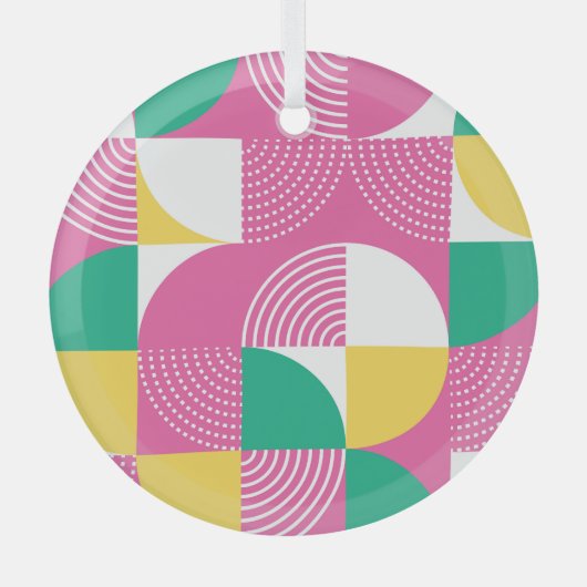 cirkels: grafische harmonie. glas ornament (Voorkant)