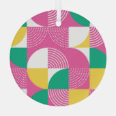 cirkels: grafische harmonie. glas ornament (Achterkant)