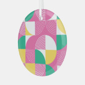 cirkels: grafische harmonie. glas ornament (Voorkant links)