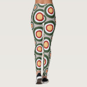 Cirkels Grijs Groen Minimaal Patroon Leggings (Achterkant)