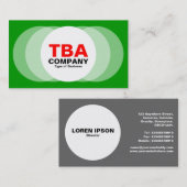 Cirkels - groen gras visitekaartje (Voorkant / Achterkant)