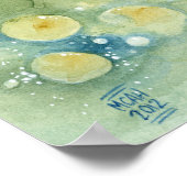 Cirkels in cirkels afdrukken poster (Hoek)