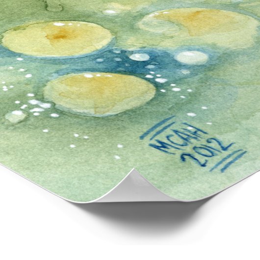 Cirkels in cirkels afdrukken poster (Hoek)