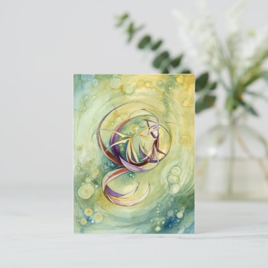 cirkels in cirkels briefkaart (Staand voorkant)