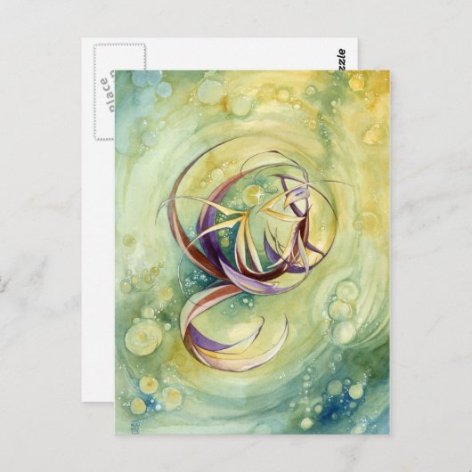 cirkels in cirkels briefkaart (Voorkant / Achterkant)