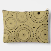 Cirkels in cirkels Ontwerp Zwart op Lichtgoud Etui (Achterkant)