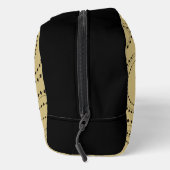 Cirkels in cirkels Ontwerp Zwart op Lichtgoud Toilettasje (Rechts)