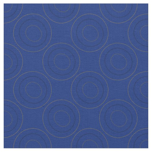 cirkels in cirkels op blauw stof (Close Up)