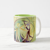 cirkels in cirkels tweekleurige koffiemok (Voorkant rechts)