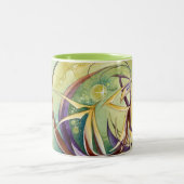 cirkels in cirkels tweekleurige koffiemok (Center)