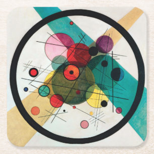 Cirkels in een Cirkel door Wassily Kandinsky Kartonnen Onderzetters