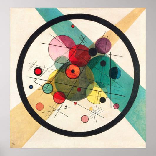 Cirkels in een Cirkel, Kandinsky Poster (Voorkant)