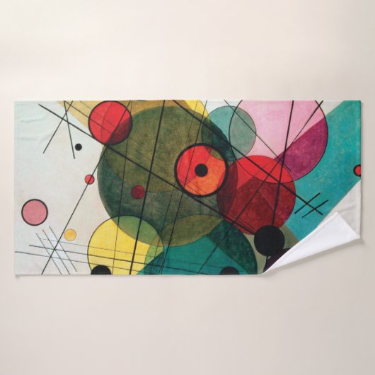 Cirkels in een Cirkel van Wassily Kandinsky Badhanddoek (Badhanddoek)