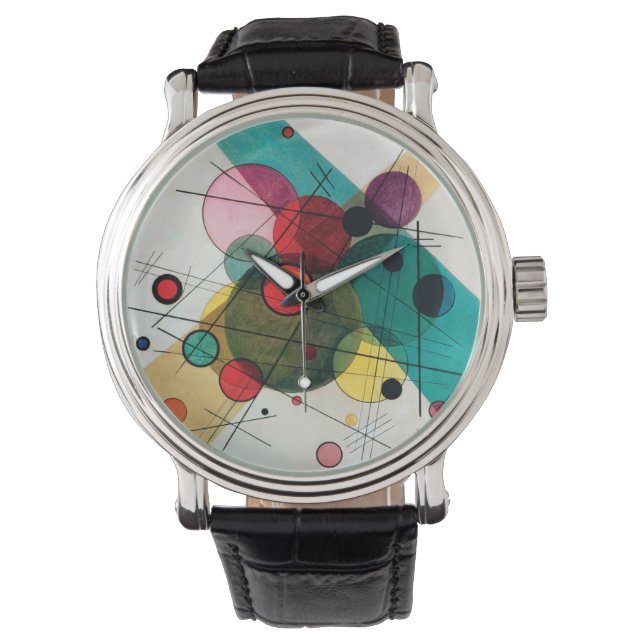 Cirkels in een Cirkel van Wassily Kandinsky Horloge (Voorkant)