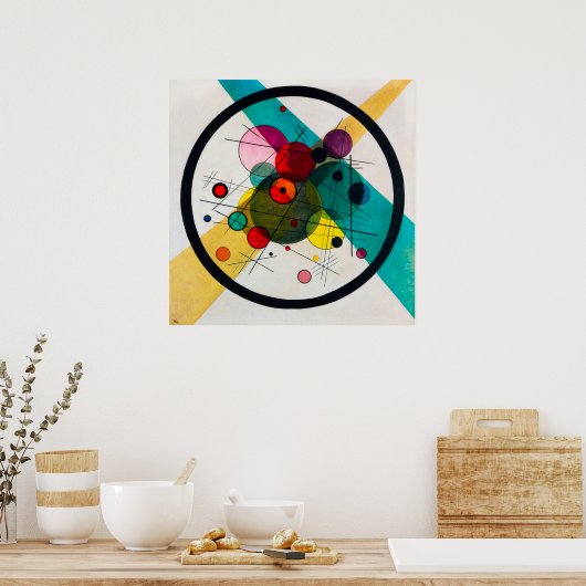 Cirkels in een Cirkel van Wassily Kandinsky Poster (Keuken)