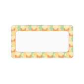 Cirkels in geel adreslabel etiket (Voorkant)