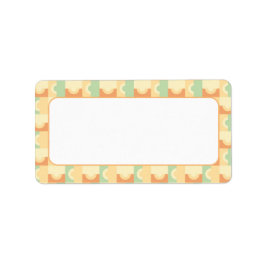 Cirkels in geel adreslabel etiket