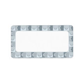 Cirkels in Grijs Adreslabel Etiket (Voorkant)