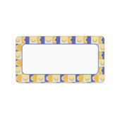 Cirkels in Paarse en gele adreslabel Etiket (Voorkant)