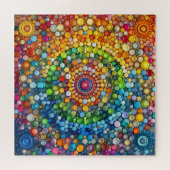 Cirkels in Regenboog Legpuzzel (Horizontaal)