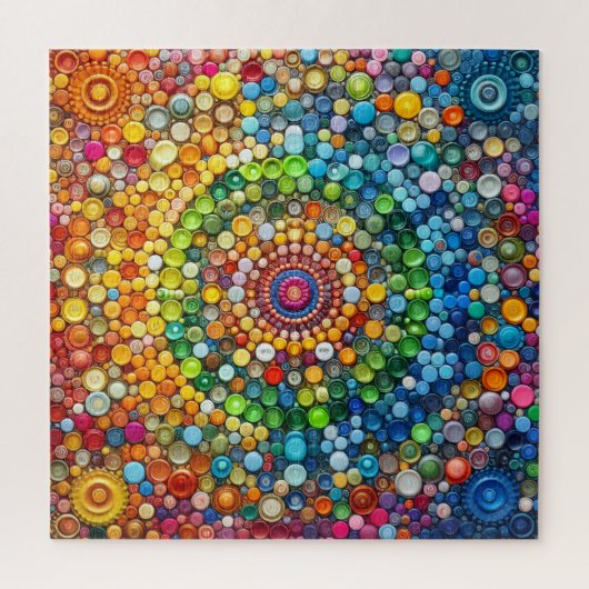 Cirkels in Regenboog Legpuzzel (Verticaal)