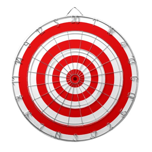 Cirkels in rood-wit dartbord (Voorkant)
