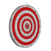 Cirkels in rood-wit dartbord (Voorkant Links)