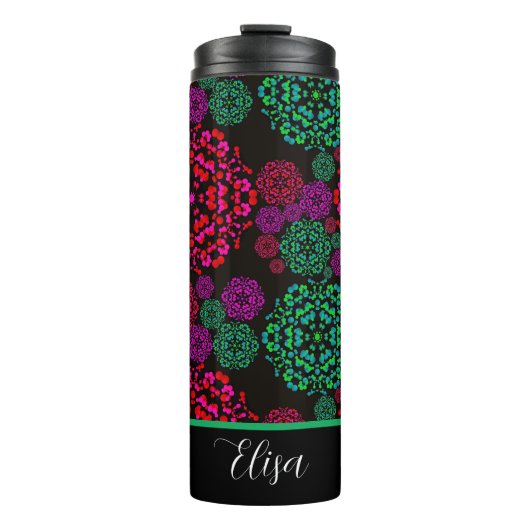 Cirkels kunst thermische tumbler thermosbeker (Voorkant)