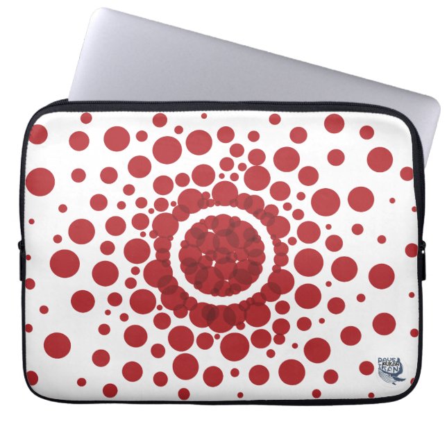 cirkels laptop sleeve (Voorkant)