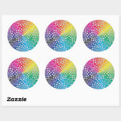 Cirkels Mandala 2 Ronde Sticker (Vel)