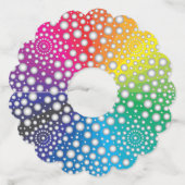 Cirkels Mandala 2 Wijnglaslabel (Voorkant)