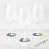 Cirkels Mandala 2 Wijnglaslabel (Set)