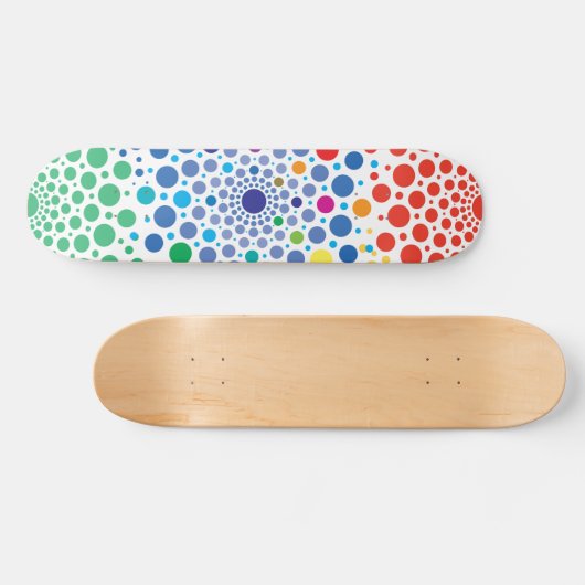 Cirkels Mandala 3 Persoonlijk Skateboard (Horizontaal)
