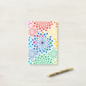 Cirkels Mandala 3 Post-it® Notes (Op bureau)
