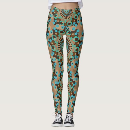 cirkels mandala leggings (Voorkant)