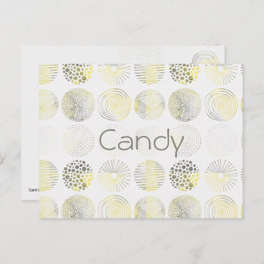 cirkels, met de hand getrokken, spiraalvormige sti briefkaart (Voorkant / Achterkant)