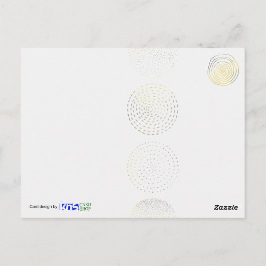 cirkels, met de hand getrokken, spiraalvormige sti briefkaart (Achterkant)