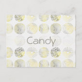 cirkels, met de hand getrokken, spiraalvormige sti briefkaart (Voorkant)