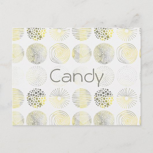 cirkels, met de hand getrokken, spiraalvormige sti briefkaart (Voorkant)