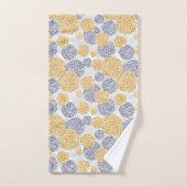 Cirkels met een gele en blauwe luipaardhuidsprint bad handdoek (Handdoek)