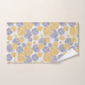 Cirkels met een gele en blauwe luipaardhuidsprint bad handdoek (Handdoek)